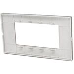 EL007 - Placca in tecnopolimero 4 posti color argento compatibile Vimar Plana - Compatibile Vimar Plana