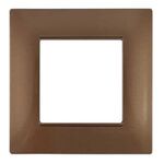 EL041 - Placca in tecnopolimero 2 posti color rame compatibile Vimar Plana - Compatibile Vimar Plana