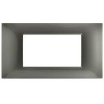 EL1069 - Placca in tecnopolimero 4P grigio scuro compatibile Vimar Plana - Compatibile Vimar Plana