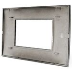 EL1182 - Placca 3 posti nera tecnopolimero compatibile Matix - Compatibile Matix