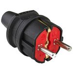 EL132 - Spina schuko maschio IP20 nera 16A 250V Vito - Connettività
