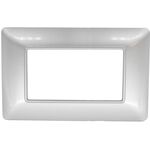 EL1382 - Placca in tecnopolimero 4P argento compatibile Matix - Compatibile Matix