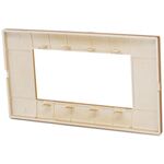 EL1512 - Placca in tecnopolimero 4 posti color arancione compatibile Vimar Plana - Compatibile Vimar Plana