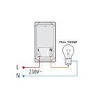 EL1522 - Interruttore dimmer 500W 250V bianco compatibile Living International - Compatibile Living International