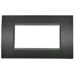 EL1528 - Placca 4 posti nera compatibile Living International - Compatibile Living International