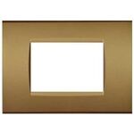 EL1537 - Placca in tecnopolimero 3 posti color sabbia compatibile Living International - Compatibile Living International