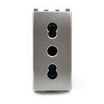EL1563 - Presa bivalente 10-16A 250V grigio compatibile Vimar Plana - Compatibile Vimar Plana