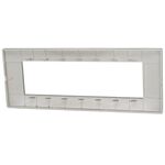 EL1716 - Placca in tecnopolimero 7P grigio chiaro compatibile Vimar Plana - Compatibile Vimar Plana