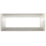 EL1716 - Placca in tecnopolimero 7P grigio chiaro compatibile Vimar Plana - Compatibile Vimar Plana