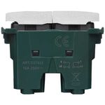 EL1766 - Doppio pulsante grigio 10A 250V compatibile Vimar Plana - Compatibile Vimar Plana