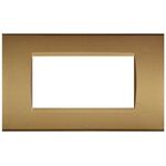 EL1802 - Placca in tecnopolimero 4 posti color sabbia compatibile Living International - Compatibile Living International