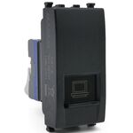 EL186 - Connettore di rete RJ45 CAT6 nero compatibile Vimar Arké - Compatibile Vimar Arké 