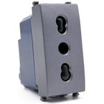 EL188 - Presa bivalente 16A 250V grigia compatibile Vimar Arké - Compatibile Vimar Arké 
