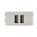 EL2124 - Alimentatore doppia presa USB 5V 2A Bianco compatibile Living International - Compatibile Living International