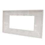 EL2216 - Placca 4 posti bianca compatibile Vimar Plana - Compatibile Vimar Plana