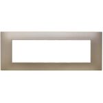EL2295 - Placca 7 posti champagne Soft Touch compatibile Vimar Plana - Compatibile Vimar Plana