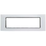 EL2283 - Placca in vetro bianco 7 posti compatibile Living International - Compatibile Living International
