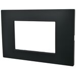 EL2285 - Placca 3 posti nera Soft Touch compatibile Vimar Plana - Compatibile Vimar Plana