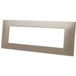 EL2295 - Placca 7 posti champagne Soft Touch compatibile Vimar Plana - Compatibile Vimar Plana