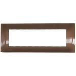 EL2329 - Placca in tecnopolimero 7 posti color rame compatibile Vimar Plana - Compatibile Vimar Plana