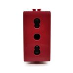 EL2344 - Presa bivalente 10-16A per segnalazione linea dedicata/emergenza rossa compatibile Matix - Compatibile Matix