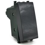 EL2366 - Deviatore unipolare 16A-250V nero compatibile Vimar Plana - Compatibile Vimar Plana