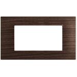 EL2369 - Placca in tecnopolimero 4 posti color ciliegio compatibile Vimar Plana - Compatibile Vimar Plana