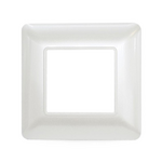 EL2377 - Placca 2 posti bianco perla compatibile Matix - Compatibile Matix