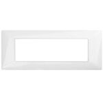 EL2414 - Placca 7 posti bianca compatibile Vimar Plana - Compatibile Vimar Plana