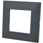 EL2416 - Placca 2 posti antracite Soft Touch compatibile Vimar Plana - Compatibile Vimar Plana