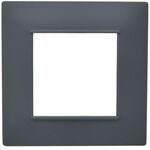 EL2416 - Placca 2 posti antracite Soft Touch compatibile Vimar Plana - Compatibile Vimar Plana