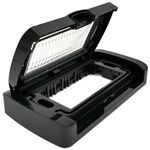 EL2443 - Placca idrobox IP55 4P nera compatibile Vimar Plana Plana - Compatibile Vimar Plana