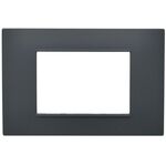 EL2447 - Placca 3 posti antracite Soft Touch compatibile Vimar Plana - Compatibile Vimar Plana