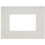 EL2472 - Placca bianco perla spazzolato 3 posti compatibile Living International - Compatibile Living International