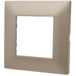 EL2494 - Placca 2 posti champagne Soft Touch compatibile Vimar Plana - Compatibile Vimar Plana