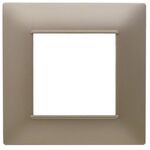 EL2494 - Placca 2 posti champagne Soft Touch compatibile Vimar Plana - Compatibile Vimar Plana