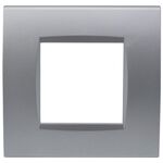 EL2526 - Placca 2 posti argento Soft Touch compatibile Living International - Compatibile Living International