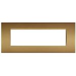 EL2621 - Placca in tecnopolimero 7 posti color sabbia compatibile Living International - Compatibile Living International