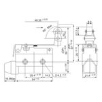 EL2626 - Interruttore di fine corsa orizzontale con leva a rullo 250V 10A CF7124 Fato - Interruttori di fine corsa