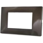 EL271 - Placca in tecnopolimero 3 posti color bronzo compatibile Vimar Plana - Compatibile Vimar Plana