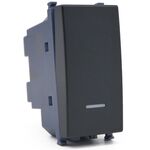 EL276 - Invertitore unipolare con spia luminosa nero compatibile Vimar Arké - Compatibile Vimar Arké 