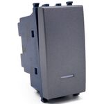EL284 - Invertitore unipolare con spia luminosa grigio compatibile Vimar Arké - Compatibile Vimar Arké 