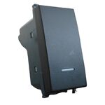 EL301 - Pulsante unipolare nero con spia compatibile Vimar Arké - Compatibile Vimar Arké 