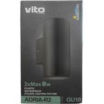 EL3049 - Lampada applique da esterno nera IP54 2xGU10 Φ76x186x99mm - Illuminazione da Esterno