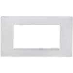 EL3065 - Placca 4 posti bianca Soft Touch compatibile Vimar Plana - Compatibile Vimar Plana