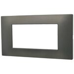 EL3093 - Placca 4 posti testa di moro Soft Touch compatibile Vimar Plana - Compatibile Vimar Plana