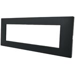 EL3112 - Placca 7 posti nera Soft Touch compatibile Vimar Plana - Compatibile Vimar Plana