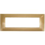 EL3148 - Placca in tecnopolimero 7 posti color oro compatibile Vimar Plana - Compatibile Vimar Plana