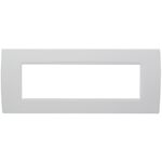 EL3149 - Placca 7 posti bianca Soft Touch compatibile Living International - Compatibile Living International