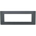 EL3187 - Placca 7 posti antracite Soft Touch compatibile Vimar Plana - Compatibile Vimar Plana